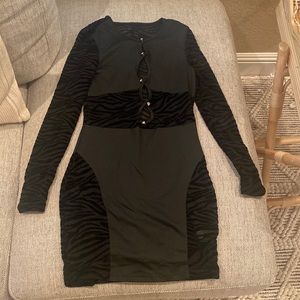 Black mini dress